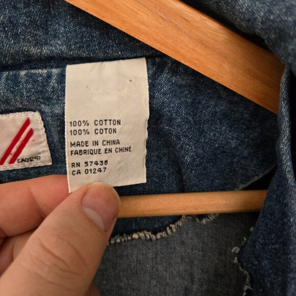 Rafi Size 44 Paperbag Hem Denim Jacket (30 PTP) - Picture 9 of 14